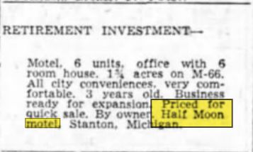 Sheridan Sleep and Stay (Half Moon Motel) - Oct 1956 For Sale (newer photo)